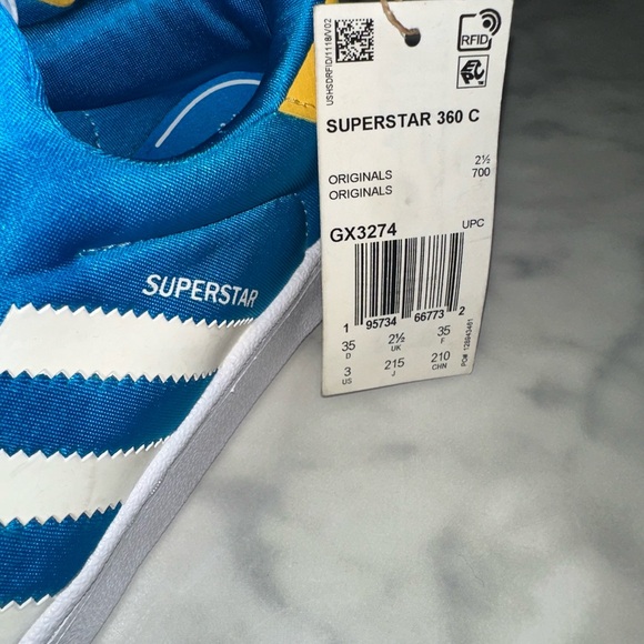 Adidas Kids Blue Donald Duck Sneakers superstar 360 C - Picture 3 of 6